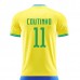 Brasilien Philippe Coutinho 11 VM 2022 Hjemmebanetrøje